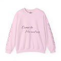 Come to Me and Rest Crewneck Sweatshirt — Minimal Script Comfort Pullover