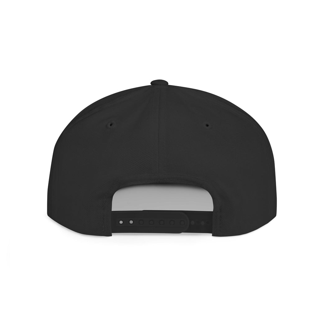 Embroidered Gold Cross Snapback Hat — Faith-Inspired Flat Bill Cap